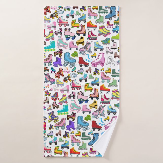 Rollerskate Roller Derby Designer Bath Beach Towel (Bath Towel)