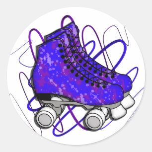 Rollerskates Classic Round Sticker