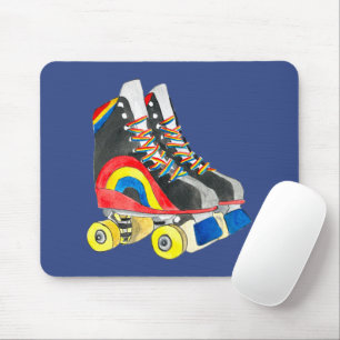 Rollerskates retro eighties art mouse mat
