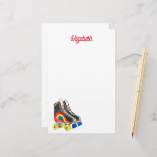 Rollerskates retro eighties art stationery