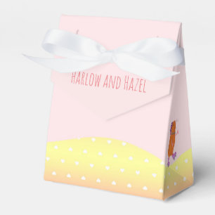 Rollerskating dog & guinea pig party favour bag box