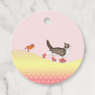 Rollerskating pets party bag tag