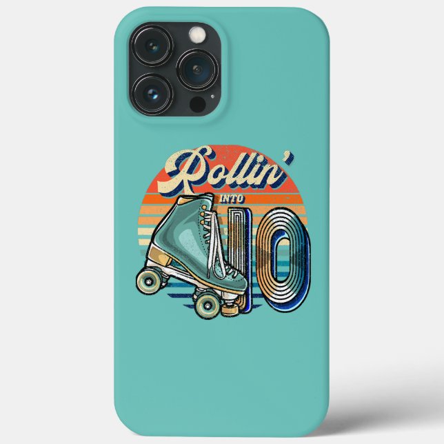 Rollin' into 10 Roller Skating Rink 10th Birthday Case-Mate iPhone Case (Back)
