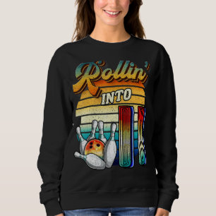 Rollin Into 11 Bowling Birthday Party 11th Birthda Sweatshirt