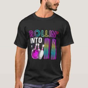 Rollin Into 11 Bowling Birthday Party 11Th Birthda T-Shirt