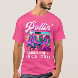 Rollin Into 12 Awesome 2011 Roller Skating 12Th Bi T-Shirt