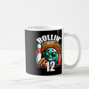 Rollin Into 12 Bowling Birthday Party 12th Birthda Coffee Mug