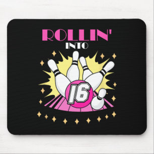 Rollin Into 16 Bowling Birthday Party 16. Boys Gir Mouse Mat