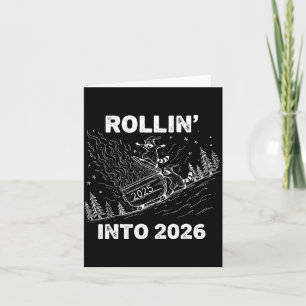 Rollin’ Into 2026 Dumpster Fire New Year Party Fun Card