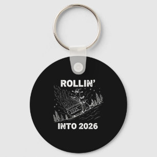 Rollin’ Into 2026 Dumpster Fire New Year Party Fun Key Ring