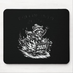 Rollin Into 2026 Raccoon Funny Dumpster Fire 2025  Mouse Mat
