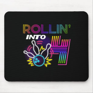 Rollin Into 4 Year Old Birthday Bowling Party 4th  Mouse Mat