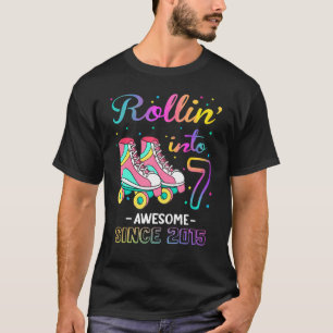 Rollin' into 7 Awesome 2015 Roller Skating 7th Bir T-Shirt