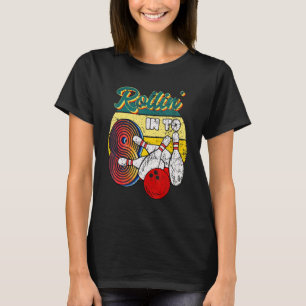 Rollin Into 8 Bowling Birthday Party 8th Birthday T-Shirt