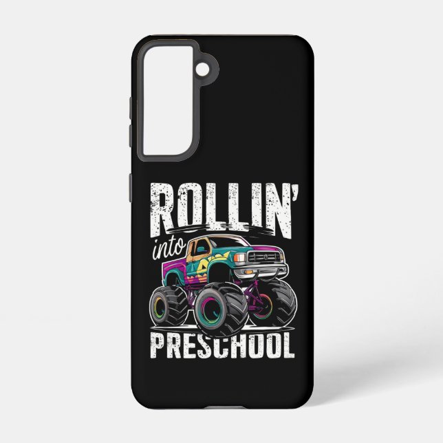 Rollin' Into Preschool Monster Truck Back to Schoo Samsung Galaxy S21 Case (Back)