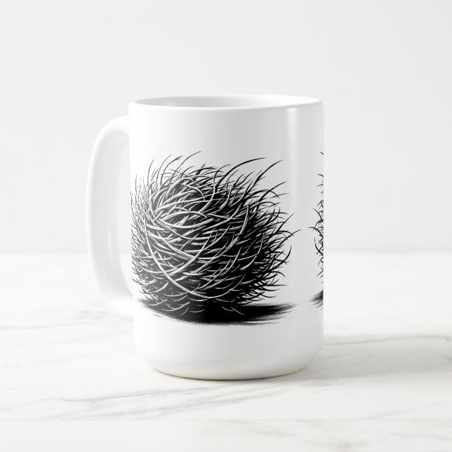 Rollin Tumbleweed Plant illustration Original Art Coffee Mug (Front Left)