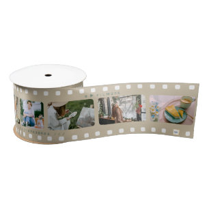 Rolling analog film of our memories satin ribbon