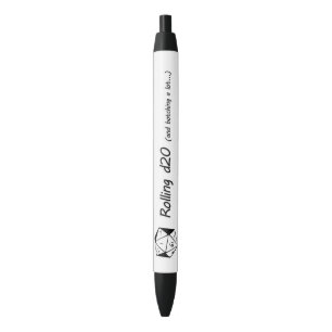 Rolling d20... black ink pen