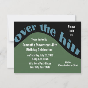 Rolling Downhill, 40th Birthday Invitation