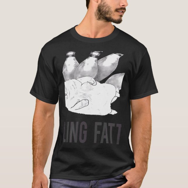 Rolling Fatties Cat Bowling Shoes Sport Men Women T-Shirt (Front)