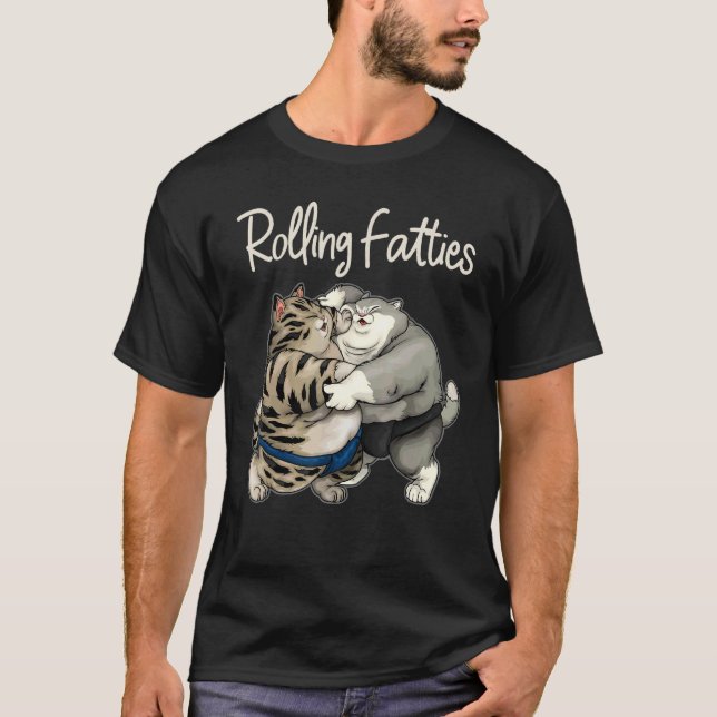 Rolling Fatties Cat Cute Cat Funny Rolling Fatties T-Shirt (Front)