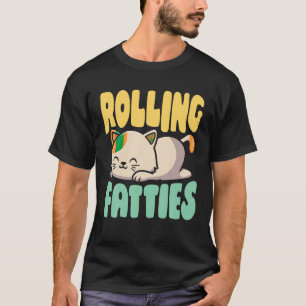 Rolling Fatties Cat Funny Kitty Kitten Lovers Retr T-Shirt