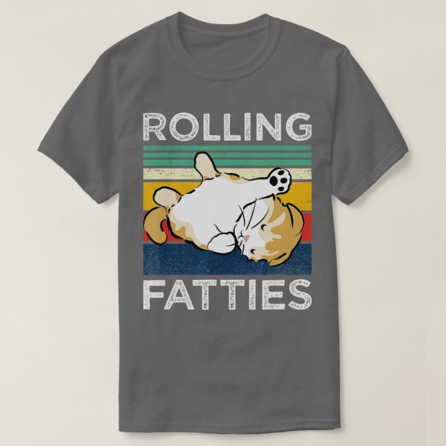 rolling fatties cat Lazy style cats cat men  T-Shirt (Design Front)