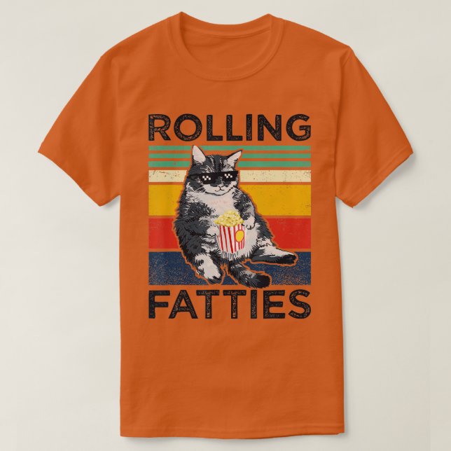 rolling fatties cat  Lazy style cats cat t men  T-Shirt (Design Front)