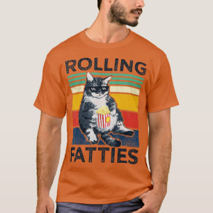 rolling fatties cat Lazy style cats cat t men T-Shirt