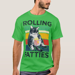 rolling fatties cat Lazy style cats cat t men T-Shirt