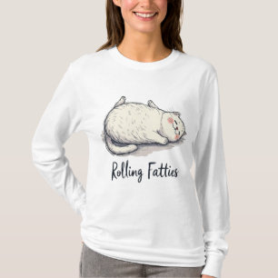 Rolling Fatties Cat Tray – Cute & Humourous Cat T-Shirt