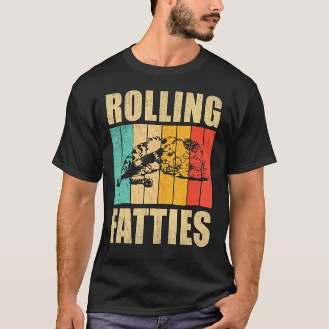 Rolling Fatties Cat  Vintage Cat T-Shirt (Front)