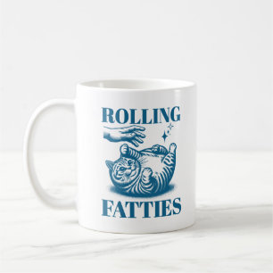 Rolling Fatties Funny Fat Cat Meme Kitten Humour Coffee Mug