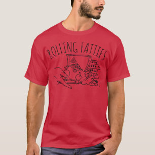 Rolling Fatties Rolling Fat Cats Funny Pet Cats Sa T-Shirt