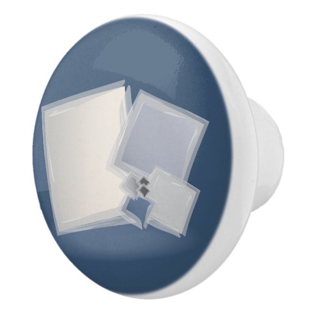 Rolling Fibonacci squares Ceramic Knob (Right)