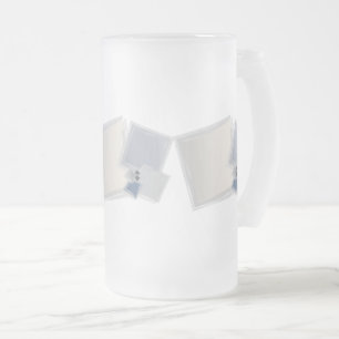 Rolling Fibonacci squares Frosted Glass Beer Mug