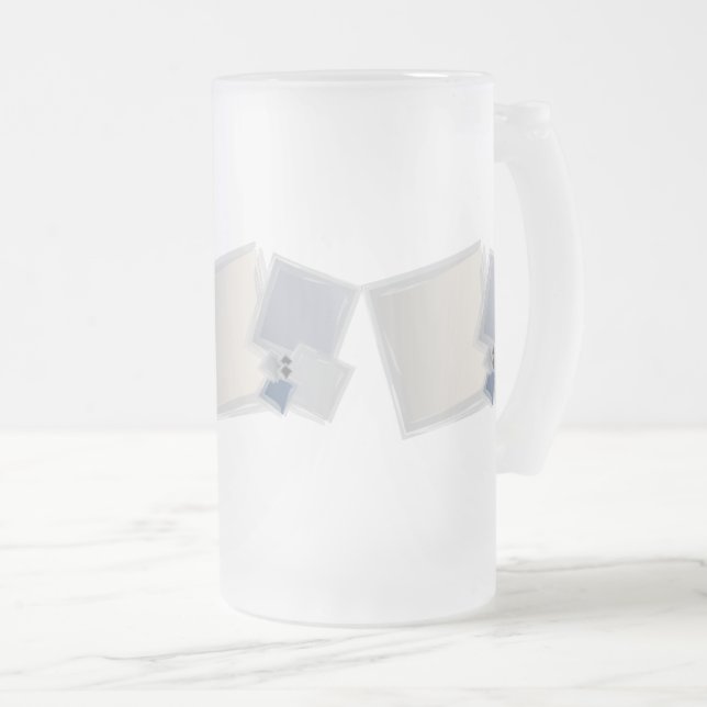 Rolling Fibonacci squares Frosted Glass Beer Mug (Front Right)