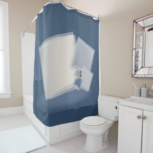 Rolling Fibonacci squares Shower Curtain (In Situ)