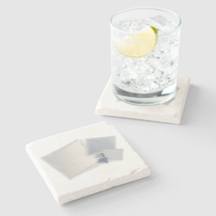 Rolling Fibonacci squares Stone Coaster