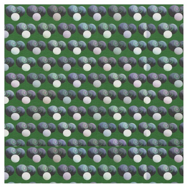 Rolling Harmony: Green Lawn Bowls with Jack Patten Fabric (Close Up)