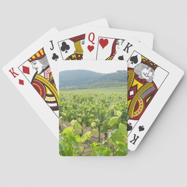 Rolling Hills and Vines Spanish Vineyard Playing Cards (Back)
