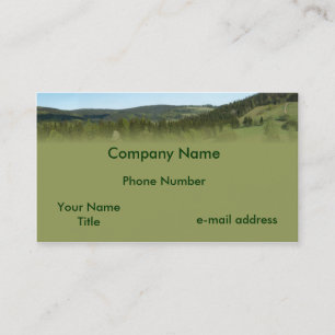 Rolling Hills blue sky Business Card