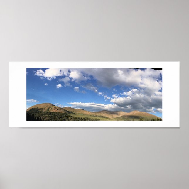 Rolling Hills Colorado Panoramic Color Photography Poster (Front)
