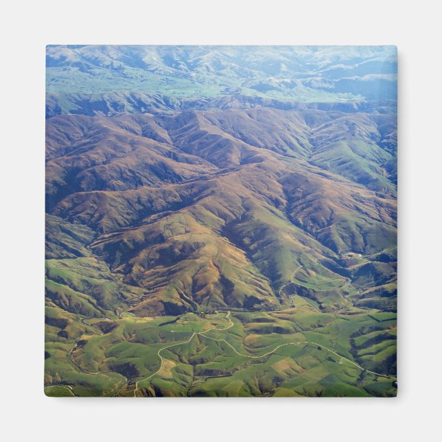 Rolling hills in Southland Region of New Zealand Magnet (Front)