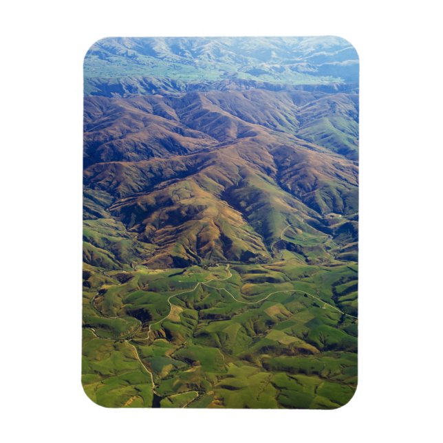Rolling hills in Southland Region of New Zealand Magnet (Vertical)