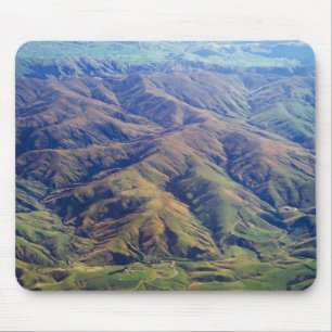 Rolling hills in Southland Region of New Zealand Mouse Mat