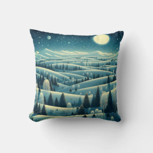 Rolling Hills of Winter Cushion