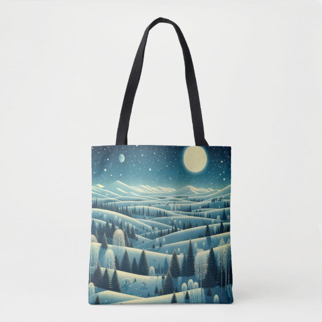 Rolling Hills of Winter Tote Bag (Front)