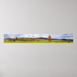 Rolling Hills Panorama, Holmes County, Ohio Poster