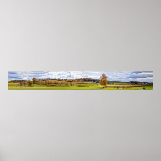 Rolling Hills Panorama, Holmes County, Ohio Poster (Front)